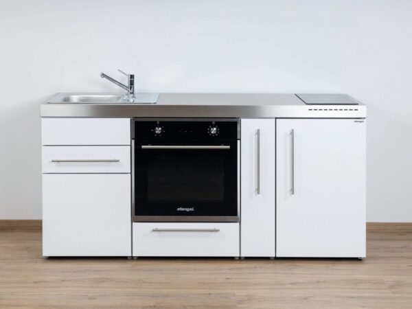 stengel minikueche premiumline mpb 180a mit kuehlschrank und backofen und apothekerschrank