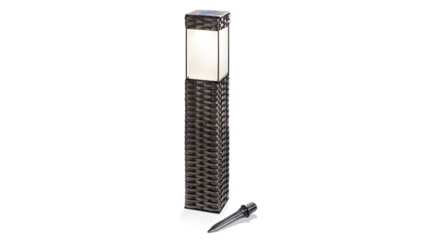 esotec Solar-LED-Standleuchte Rattan