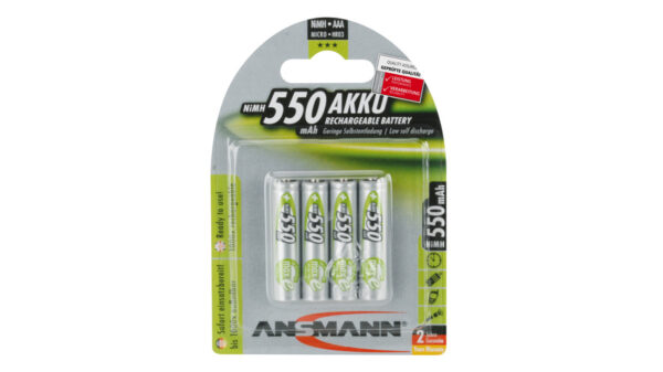 Ansmann maxE 1,2 V NiMH Akku Micro 550 mAh, 4er-Pack