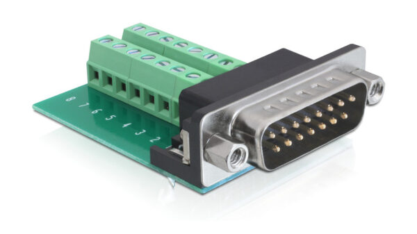 Delock Adapter Terminalblock > Sub-D 15Pin Stecker