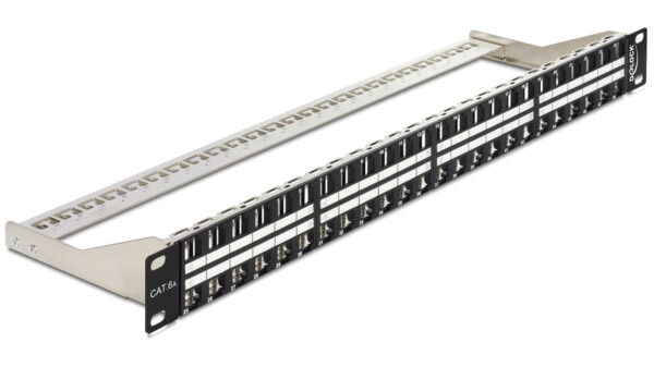 Delock Keystone 19" Patchpanel 48 Port 1 HE mit Schiene