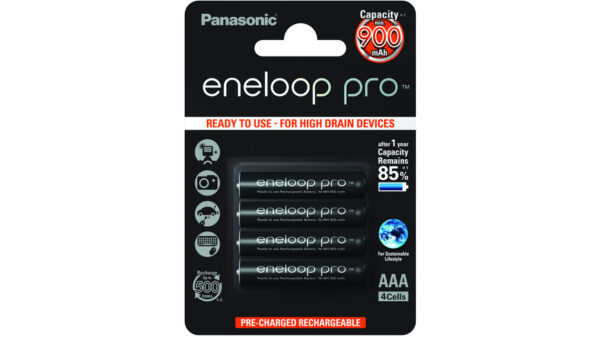 Panasonic eneloop 4er-Pack NiMH-Akkus, Micro 900 mAh