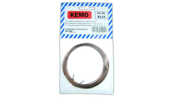 Kemo Kupferlackdraht Ø 1,5 mm, 4 m KL015