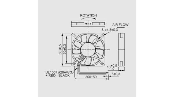 SUNON 12-V-Axial-Lüfter MF60101V1-A99 60 x 60 x 10 mm