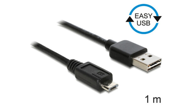 Delock USB 2.0 EASY-Kabel USB-Stecker (Typ A) auf Micro-USB-Stecker (Typ B), 1 m