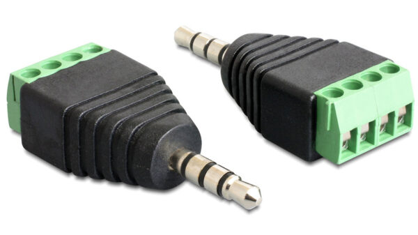 Delock Adapter Terminalblock > Klinke 3,5 mm Stecker 4 Pin