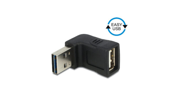 Delock USB-Adapter EASY-USB 2.0, A-Stecker auf A-Buchse, gewinkelt oben/ unten