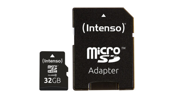 Intenso microSDHC-Karte, Class 10, mit SD-Adapter, 25 MB/s, 32 GB