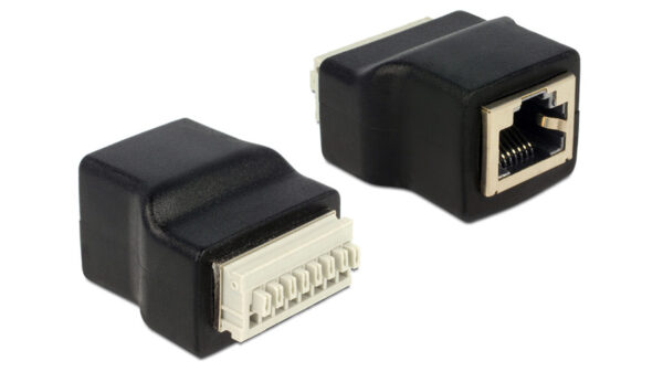 Delock Adapter Terminalblock mit Drucktaste > RJ45 Buchse