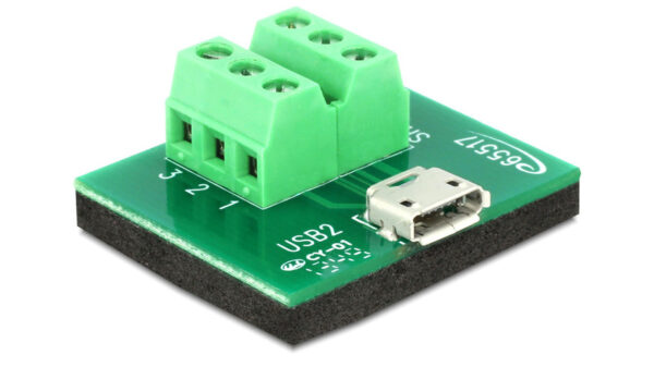 Delock Adapter Terminalblock > Micro USB Typ B Buchse