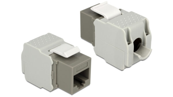 Delock Keystone RJ45-Buchse > LSA werkzeugfrei Cat.6 UTP, grau