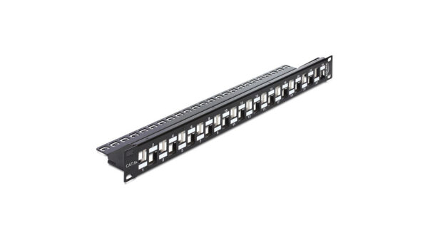 Delock Keystone 19" Patchpanel 24 Port mit Schiene