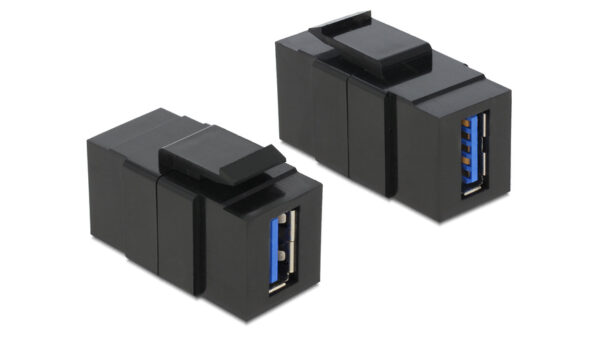 Delock Keystone USB 3.0 A-Buchse > USB 3.0 A-Buchse schwarz