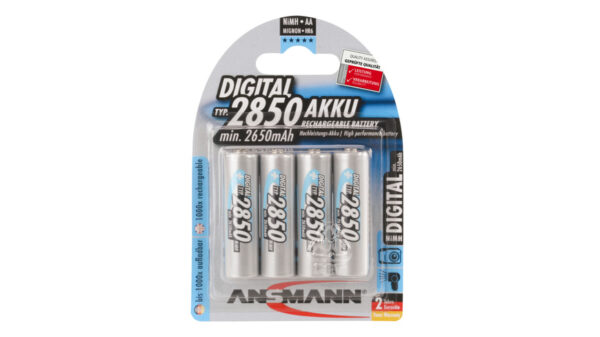 Ansmann DIGITAL NiMH Akku, Mignon AA, Typ 2850, R6 4er-Pack