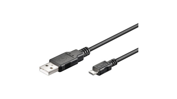 goobay USB 2.0 Hi-Speed Kabel, USB-Stecker auf Micro-USB-Stecker, schwarz, 0,6 m