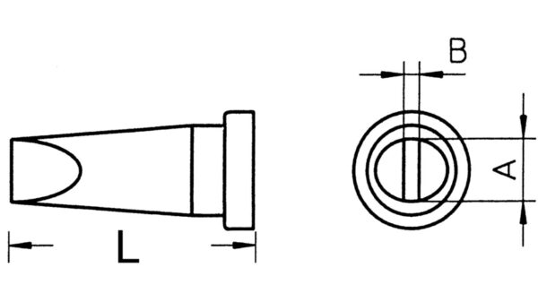 Weller Ersatzlötspitze LT A, meißelförmig, Spitze 1,6 mm breit