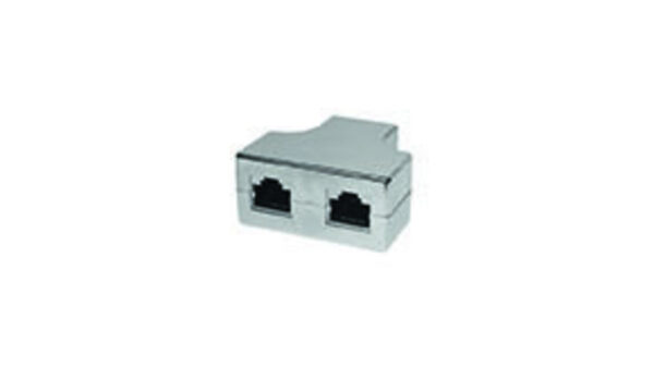 S-Conn Patchkabeladapter Cat. 5E, 1x  RJ45-Buchse auf 2x RJ45-Buchse