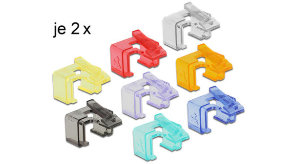 Delock Starter-Set Netzwerk RJ45-Reparatur-Clip, 16 Stück