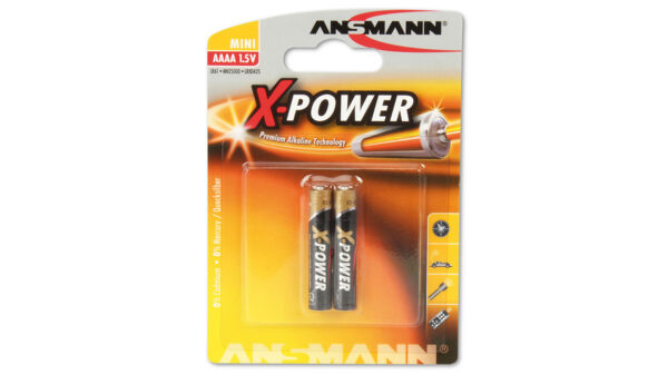 Ansmann Alkaline Batterie Mini Power X AAAA, 2er-Pack