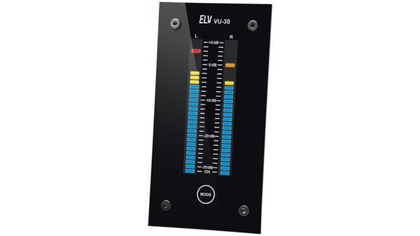 ELV Bausatz VU-Meter VU-30 mit Peak-Hold inkl. Frontplatte, Set mit Farbfilterfolien