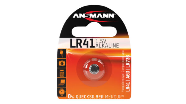 Ansmann Alkaline-Knopfzelle, Typ AG-3, LR41