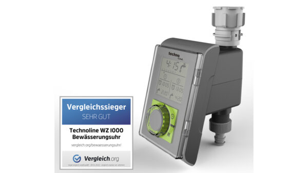 technoline Bewässerungscomputer WZ 1000 mit Display, für Standard-Wasserhähne, batteriebetrieben