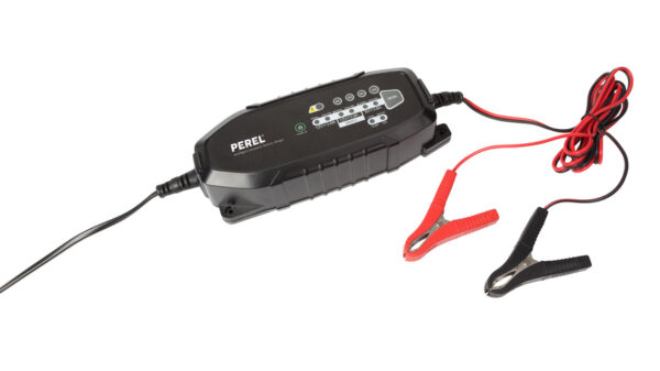 perel Universal-Automatikladegerät 6V/12V, 3,8A, für Blei-Säure-/Blei-Gel-, AGM- und LiFePo4-Akkus