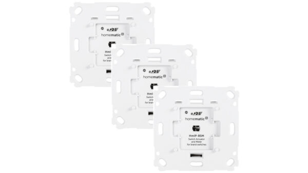 Homematic IP Smart Home 3er-Set Homematic IP Schalt-Mess-Aktor HmIP-BSM für Markenschalter