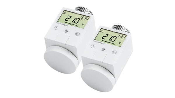 Homematic 2er-Set Funk-Heizkörperthermostat HM-CC-RT-DN für Smart Home / Hausautomation