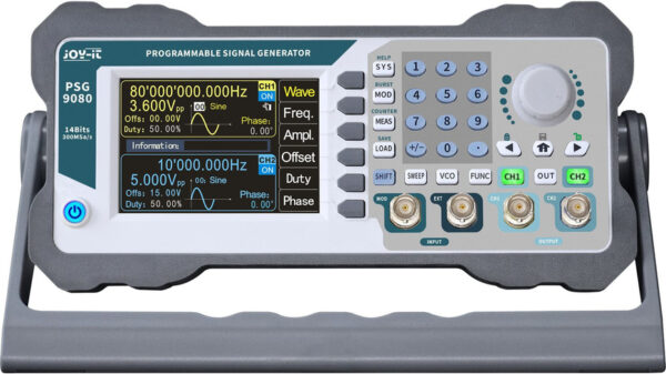 Joy-IT Programmierbarer Signalgenerator JT-PSG9080 mit Frequenzzähler, Frequenzbereich 1 nHz-80 MHz