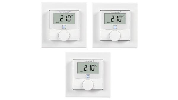 Homematic IP 3er-Set Wandthermostat mit Schaltausgang HmIP-BWTH für Markenschalter, 230 V