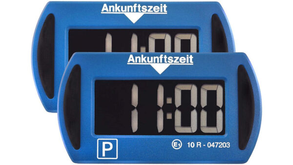 Needit 2er-Spar-Set Digitale Parkscheibe PARK MINI, automatische Parkzeiteinstellung, blau