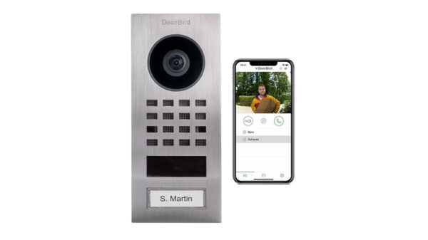 DoorBird WLAN-IP-Video-Türstation D1101V, Edelstahl V4A, gebürstet, Aufputz