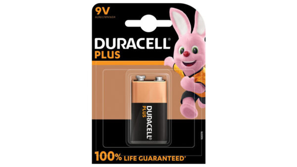 Duracell Plus Alkaline-Batterie 9 V/6LR61, 9 V