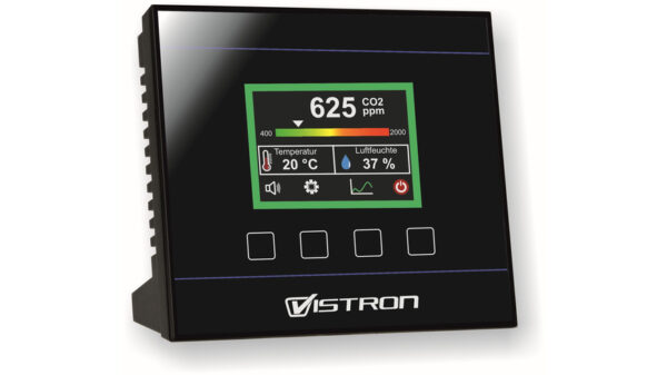 VISTRON CO2-Messgerät / CO2-Anzeige CM2-P, Kohlendioxid, grafische Ampel-Anzeige, inkl. PC-Software