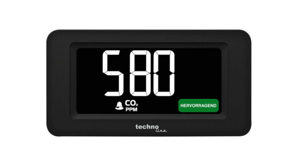 technoline CO2-Messgerät / CO2-Anzeige WL1022, Kohlendioxid, Ampel-Anzeige, Luftgüte