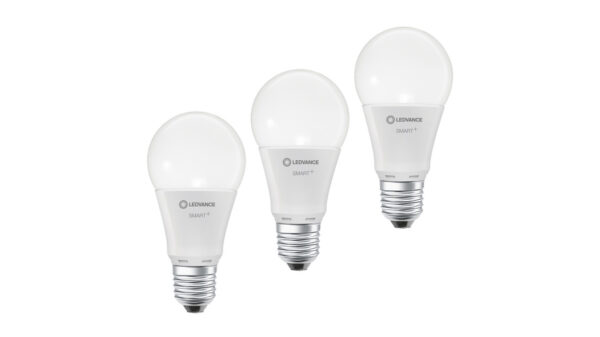 LEDVANCE 3er-Set SMART+ WiFi 14-W-LED-Lampe A100, E27, 1521 lm, Tunable White, dimmbar, Alexa, App