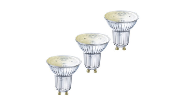 LEDVANCE 3er-Set SMART+ WiFi 4,9-W-LED-Lampe PAR16, GU10, 350 lm, warmweiß, 2700 K, dimmbar, App