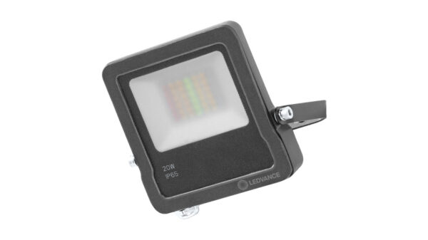 LEDVANCE SMART+ WiFi 20-W-LED-Flutlichtstrahler FLOOD, Aluminium, 1260 lm, warmweiß, RGB, App, IP65