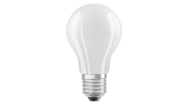 OSRAM Hocheffiziente 2,5-W-LED-Lampe A40, E27, 525 lm, warmweiß, 3000 K, matt, 210 lm/W, EEK A