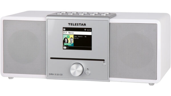 Telestar Hybrid-Digitalradio DIRA S32iCD mit Notfall-Warnsystem EWF, DAB+/UKW/Internetradio, weiß