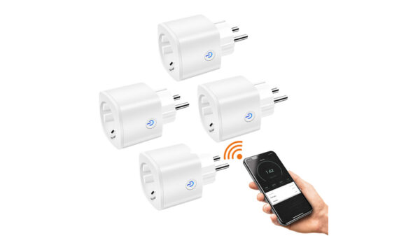 Laxihub 4er-Set smarte WiFi-Steckdose mit Energiemessung und App