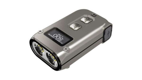 Nitecore LED-Handlampe TINI 2 Titanium, max. 500 lm, 89 m Reichweite, OLED-Display