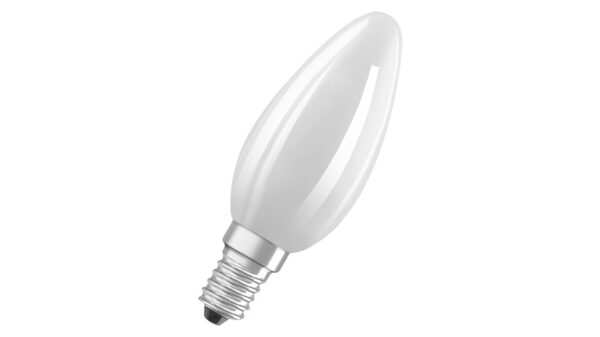 OSRAM Hocheffiziente 2,5-W-LED-Kerzenlampe STAR, E14, 470 lm, 2700 K, 188 lm/W, FR, EEK B