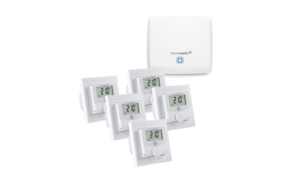 Homematic IP Set Raumklima mit Access Point,  5x Wandthermostat mit Schaltausgang 230 V