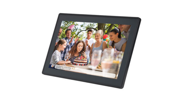 Denver Digitaler Bilderrahmen mit WLAN (2,4/5 GHz), FRAMEO, IPS-Touchdisplay (15,6"), Full-HD, 8 GB