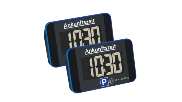 dnt 2er-Spar-Set Elektronische Parkscheibe ParkScreen, automatische Parkzeiteinstellung, Rückdisplay