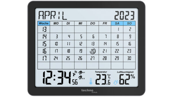 technoline digitaler Tischkalender WT 2600