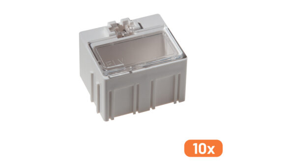 ELV 10er-Set SMD-Sortierbox, Altweiß, 23 x 31 x 27 mm