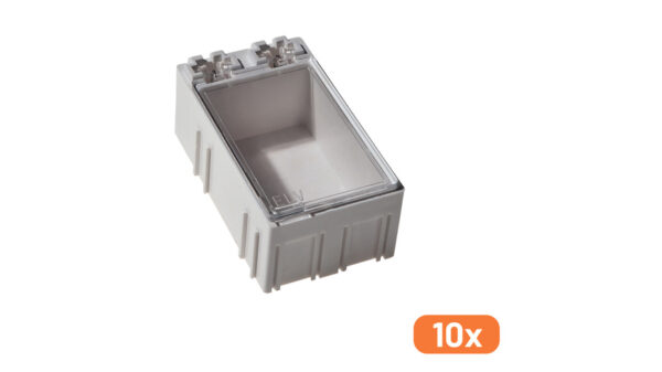 ELV 10er-Set SMD-Sortierbox, Altweiß, 23 x 31 x 54 mm